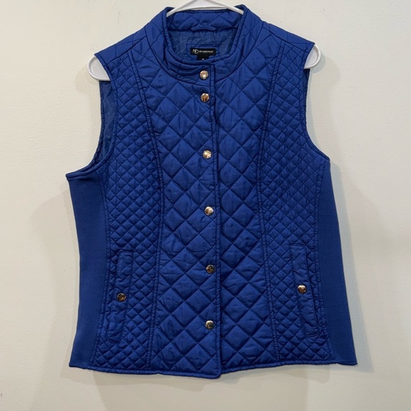 New Directions Medium blue quilted vest 100% polyester - Picture 1 of 7
